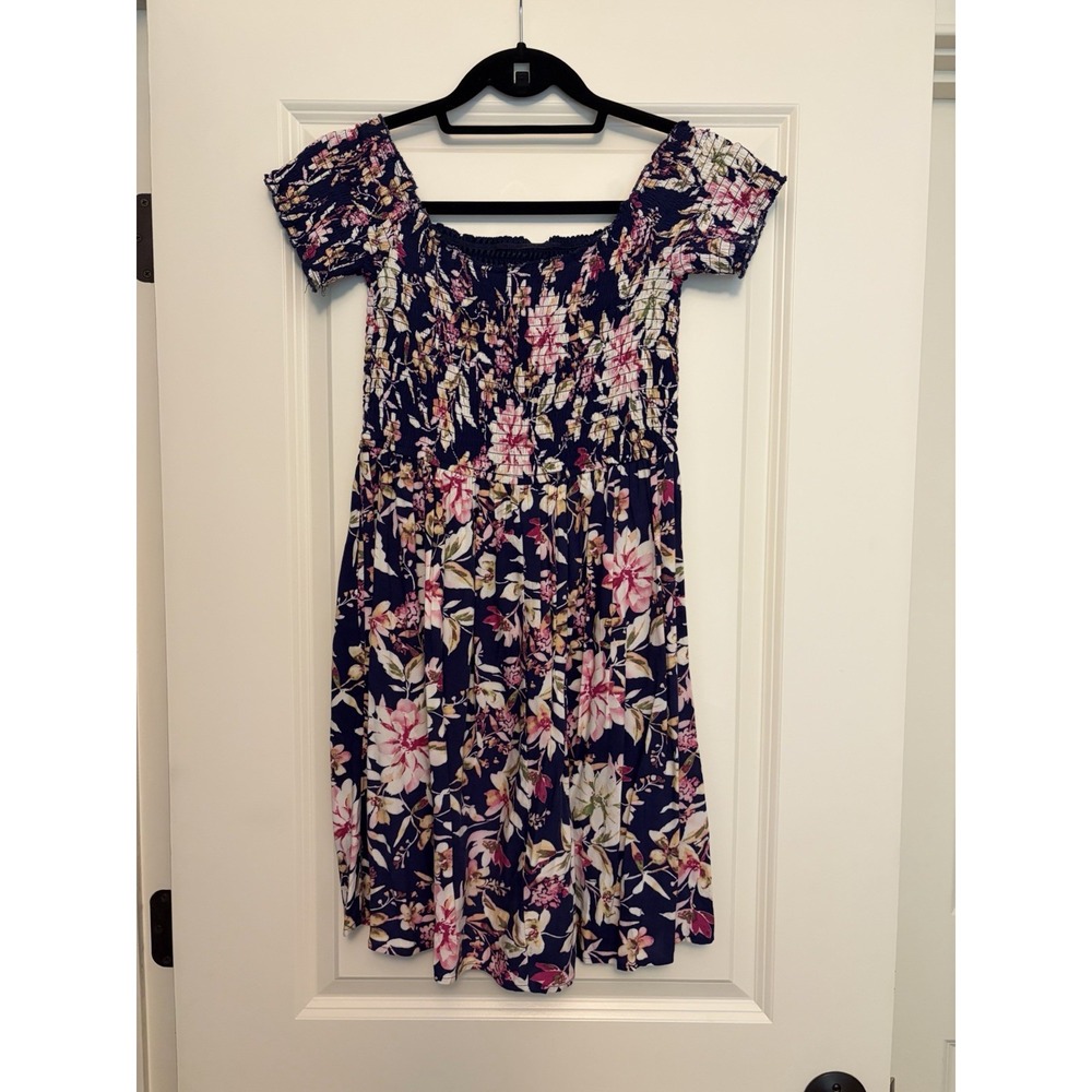 Women's Floral Print Dress Short Sleeve, Stretchy, Size Small Candies